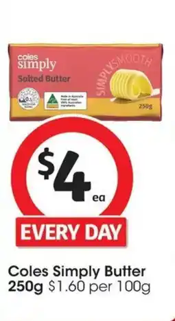 Coles Coles Simply Butter offer