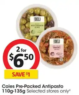 Coles Coles Pre Packed Antipasto offer