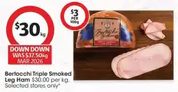 Coles Bertocchi Triple Smoked Leg Ham $ offer