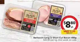 Coles Bertocchi Long or Short Cut Bacon offer