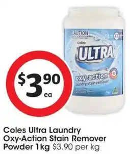 Coles Coles Ultra Laundry Oxy Action Stain Remover Powder offer