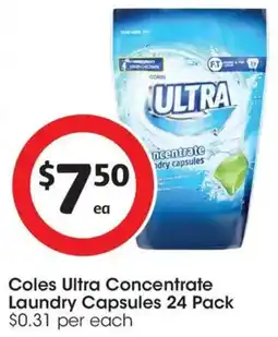Coles Coles Ultra Concentrate Laundry Capsules offer