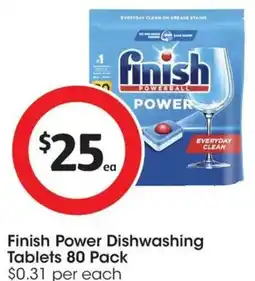 Coles Finish Power Dishwashing Tablets offer
