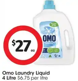 Coles Omo Laundry Liquid offer