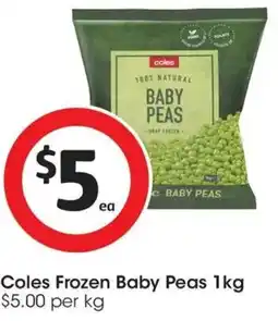 Coles Coles Frozen Baby Peas offer
