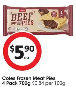 Coles Coles Frozen Meat Pies offer