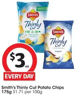 Coles Smiths Thinly Cut Potato Chips offer
