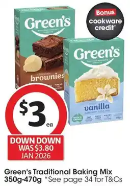 Coles Greens Traditional Baking Mix offer