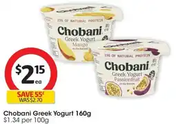 Coles Chobani Greek Yogurt offer