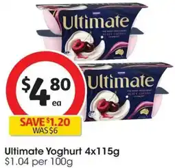 Coles Ultimate Yoghurt offer