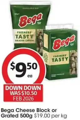 Coles Bega Cheese Block or Grated offer