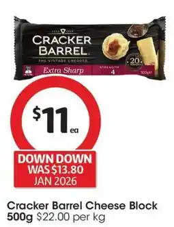Coles Cracker Barrel Cheese Block offer