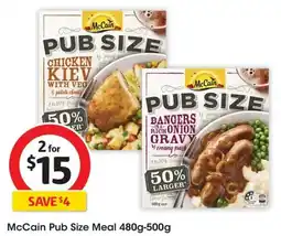 Coles McCain Pub Size Meal offer
