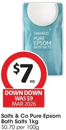 Coles Salts & Co Pure Epsom Bath Salts offer