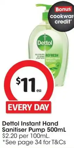 Coles Dettol Instant Hand Sanitiser Pump offer