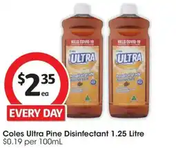 Coles Coles Ultra Pine Disinfectant offer