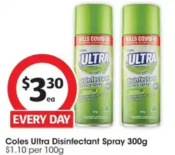Coles Coles Ultra Disinfectant Spray offer