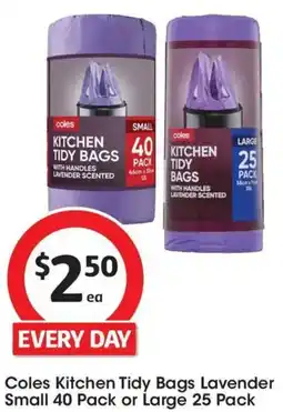 Coles Coles Kitchen Tidy Bags Lavender Small offer