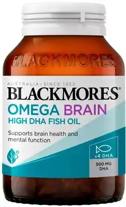 Amcal Pharmacies Blackmores Omega Brain 60 Capsules offer