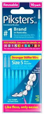 Amcal Pharmacies Piksters Interdental Brushes Size 5 Blue offer