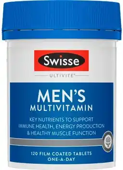 Amcal Pharmacies Swisse Ultivite Men’s Multivitamin 120 Tablets offer