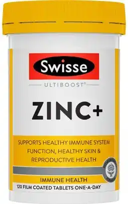 Amcal Pharmacies Swisse Ultiboost Zinc+ 120 Tablets offer
