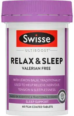 Amcal Pharmacies Swisse Ultiboost Relax & Sleep 60 Tablets offer