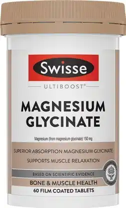 Amcal Pharmacies Swisse Ultiboost Magnesium Glycinate 60 Tablets offer