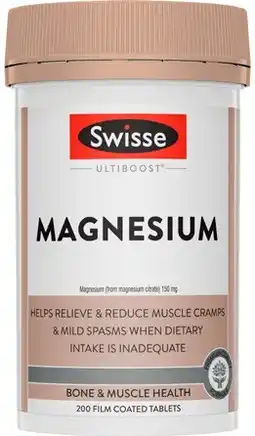 Amcal Pharmacies Swisse Ultiboost Magnesium 200 Tablets offer