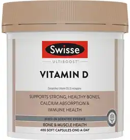 Amcal Pharmacies Swisse Ultiboost Vitamin D 400 Capsules offer