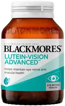 Amcal Pharmacies Blackmores Lutein-Vision Advanced 60 Capsules offer