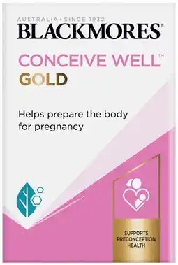 Amcal Pharmacies Blackmores Conceive Well Gold 28 Tablets + 28 Capsules offer