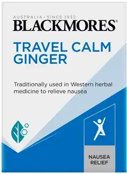 Amcal Pharmacies Blackmores Travel Calm Ginger 45 Tablets offer
