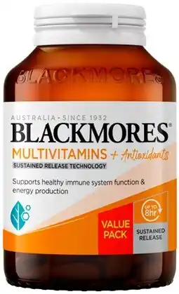 Amcal Pharmacies Blackmores Sustained Release Multivitamins + Antioxidants 180 Tablets offer