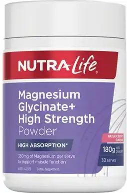 Amcal Pharmacies Nutra-Life Magnesium Glycinate Berry Flavour Oral Powder offer