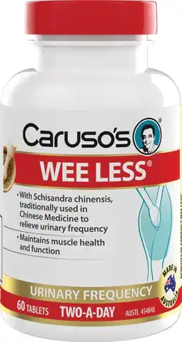 Amcal Pharmacies Caruso’s Wee Less 60 Tablets offer