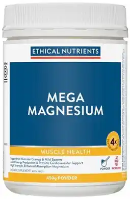 Amcal Pharmacies Ethical Nutrients Mega Magnesium Raspberry Powder offer