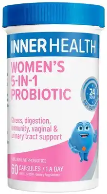 Amcal Pharmacies Inner Health Women’s 5-In-1 Probiotic 60 Capsules offer