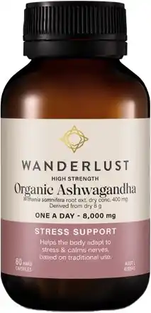 Amcal Pharmacies Wanderlust High Strength Organic Ashwagandha 60 Capsules offer
