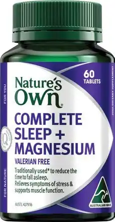 Amcal Pharmacies Nature’s Own Complete Sleep + Magnesium 60 Tablets offer