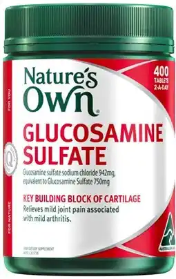 Amcal Pharmacies Nature’s Own Glucosamine Sulfate 750mg 400 Tablets offer
