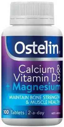 Amcal Pharmacies Ostelin Calcium & Vitamin D3 + Magnesium 100 Tablets offer
