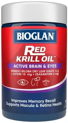 Amcal Pharmacies Bioglan Red Krill Oil Active Brain & Eyes 60 Capsules offer
