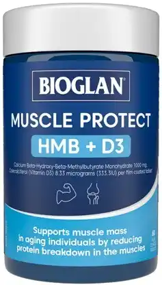 Amcal Pharmacies Bioglan Muscle Protect HMB + D3 60 Tablets offer