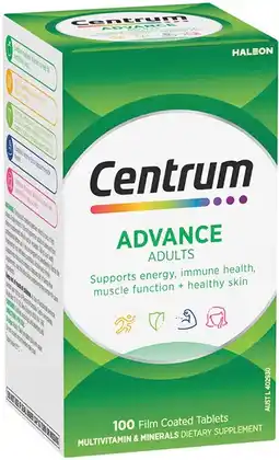 Amcal Pharmacies Centrum Advance Multivitamin 100 Tablets offer