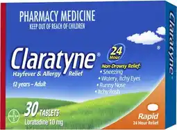 Amcal Pharmacies Claratyne 12 Years - Adult 30 Tablets offer