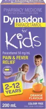Amcal Pharmacies Dymadon Kids 2-12 Years Orange offer