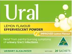 Amcal Pharmacies Ural Effervescent Powder Lemon Flavour 28 Sachets offer