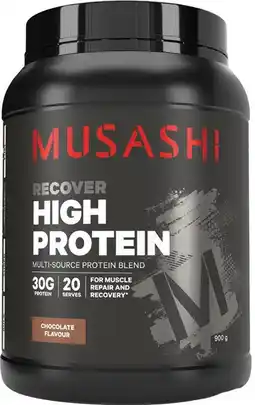 Amcal Pharmacies Musashi High Protein Chocolate Flavour offer