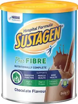 Amcal Pharmacies Sustagen Hospital Formula Plus Fibre Chocolate Flavour offer